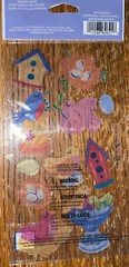 Sticko Velum Bird Eggs In Nest Building Birds Bath Tree House Scrapbook Stickers