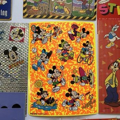 HUGE Vintage Sticker Lot Disney Looney Tunes Mickey Mouse Goofy Minnie