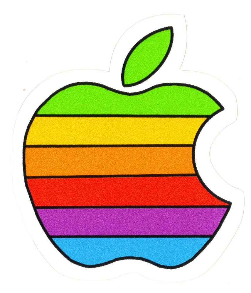 Rainbow Apple – Logo Sticker (Reproduction)