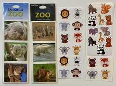 Zoo Jungle Animal Sticker Lot! Paper Reflections, San Diego Zoo, Etc