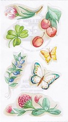 Frances Meyer Botanical FLOWER Butterfly Cherry Scrapbook Stickers! 10 Sheets