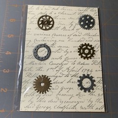 Michaels- Metal Icons Scrapbook Steampunk Gear Crafting Journal Embellishments