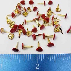 50 Mini Red Heart Brads Hearts Valentine’s Day Cards Paper Crafts Scrapbooking