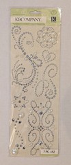 Elegance Swirl Silver & Pearl Adhesive Gems Scrapbooking Stickers By K&Company