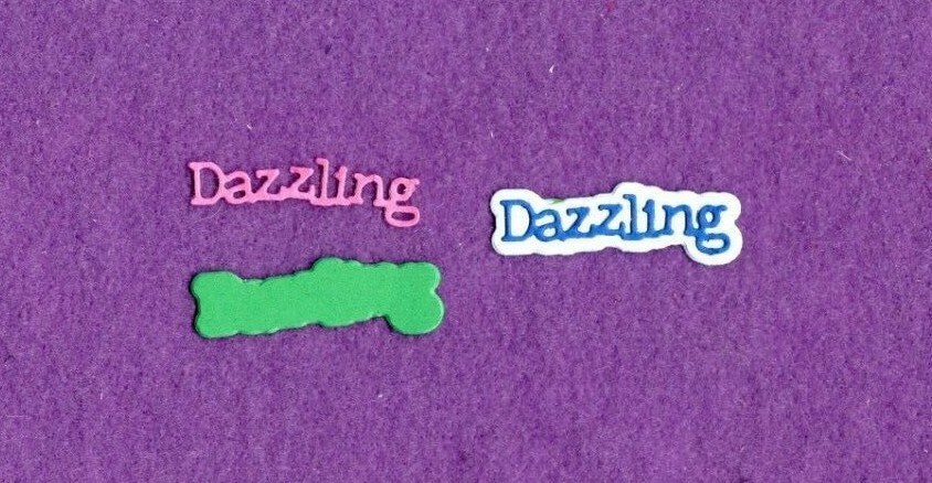 DAZZLING with background die cuts scrapbook cards