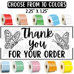 THANK YOU STICKERS WATERPROOF 2.25″ LABELS SEALS SMALL BUSINESS Thermal