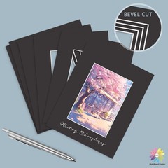 Mat Board 8×10 for 5×7 Photos – Acid Free, 4-ply, 4.5″ X 6.5″ Opening – Framing