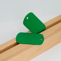 Aluminum Blank Tags Stamping Blanks 25 Pack (Green) Green