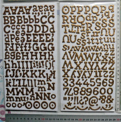 SUNRISE Duotone Glitter GOLD 237 Thicker Sticker Card 12-20mmH&6-30mmW L4RB