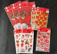 9 – Packages Sticker Valentines Hearts XO Pet Love Sports- 274 Stickers Total