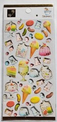SWEET TREATS Glitter Magic Dimensional Sticker Sheet with gold accents