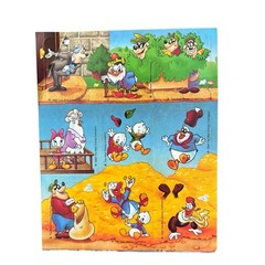 Vintage 1986 Disney Ducktales Full Sheet Graphic Stickers Bank Robbers Design