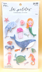 Paper Studio 2020 La Petites 3D Dimensional Stickers UNDER THE OCEAN, NEW