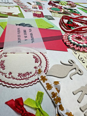 Christmas lot scrapbook planner journal junk collage ephemera paper crafting art