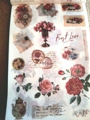 50 Pgs Detailed Beautiful Floral Sticker Book & Eph Paper 22pgs & 375 Stickers