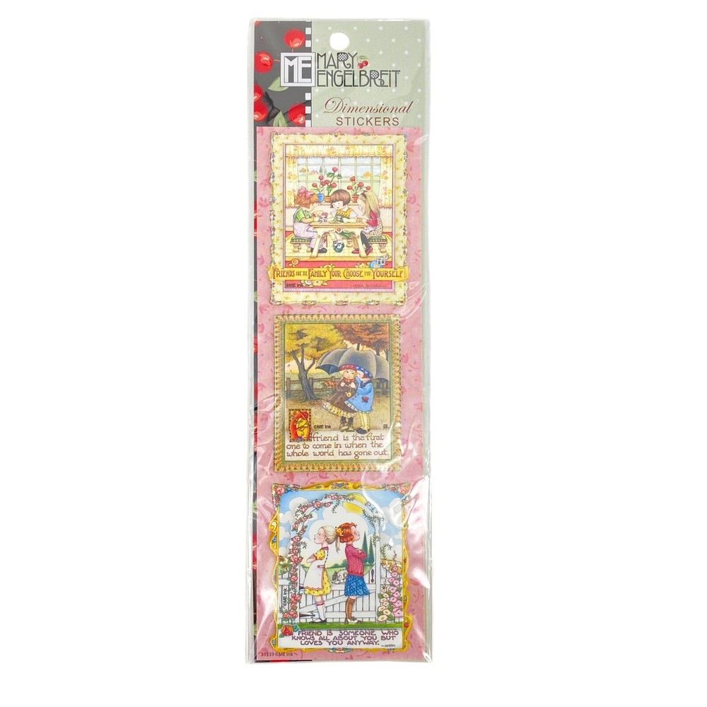 ME Ink Mary Engelbreit Dimensional Stickers Friends 33339 Set of 3