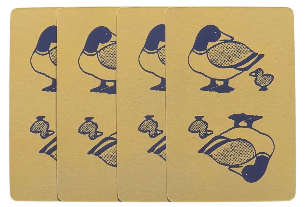 Vintage 80’s Blue White Ducks Scrapbook Decor Art Cards Collage Making Crafts