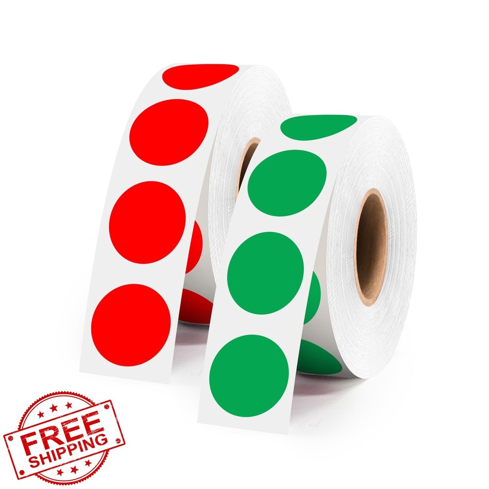 WANSTE Red Green Dot Stickers 2000pcs