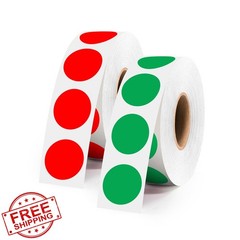 WANSTE Red Green Dot Stickers 2000pcs