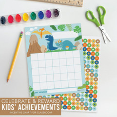 Sticker Chart for Kids Behavior at Home & Classroom – 25 Reward Chart for Kids I