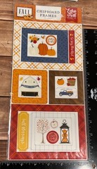 Echo Park Fall & Homemade Chipboard Accents & Frames Lot Of 3 AUTUMN