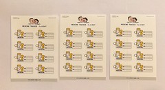 Hubman and Chubgirl Medication Tracker Planner Stickers Set of 3 NEW