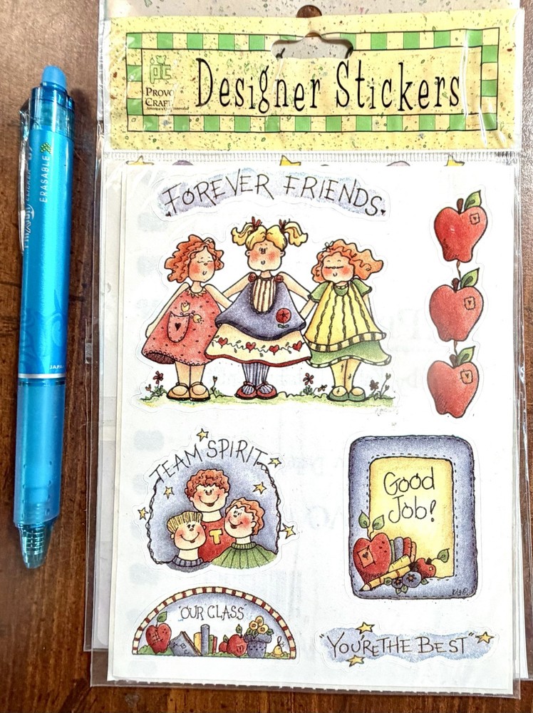 Forever Friends Stickers Scrapbooking Card Making Provo Craft 2 sheets