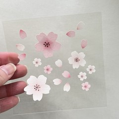Suatelier Cherry Blossom Stickers 4 Sheets Collage Junk Journal Scrapbooking