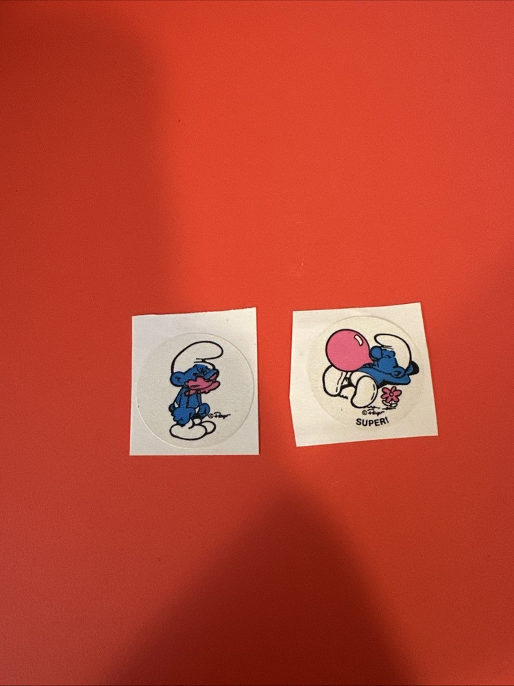 Vintage SMURFS Scratch and Sniff Matte Stickers – BUBBLE GUM