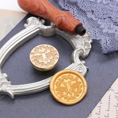 SWANGSA Bee with Wreath Wax Seal Stamp, Vintage Brass Head Sealing Stamp, Gre…