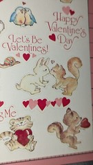 Vintage American Greetings Stickers Valentine’s Day Cute Animals 1 Sheet