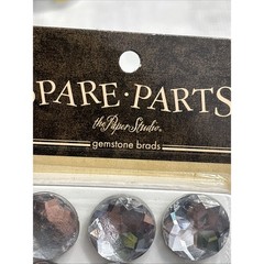 Paper Studios Spare Parts Gemstone Brads Bling Rhinestone Scrapbook 4 NWT
