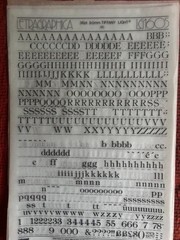 5 Letraset INSTANT LETTERING Transfer Letters 36pt Tiffany Light NICE !
