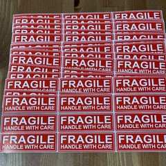 50pcs FRAGILE HANDLE WITH CARE 1″x3″ FRAGILE Stickers Packaging Safety Mailing