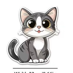Large Cute Cat Vinyl Heat Transfer Iron-On Transfer 7 x7 inch FREE SHIPPING