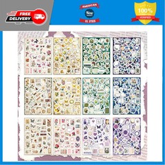 540 Pcs Vintage Floral Scrapbook Supplies Junk Journal Sticker Set Retro Crafts