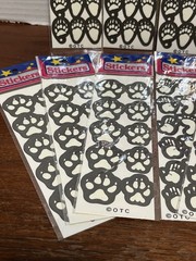 Vintage Stickers – Paw Prints – Foot Prints – Lot Of 10 Packs – OTC Taiwan – New