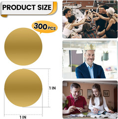 300 Pcs Scratch off Stickers Sitckers 1 Inches round Self Adhesive Scratch off C