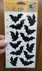 Stickopotamus vintage bat stickers Halloween NOS Made in Taiwan