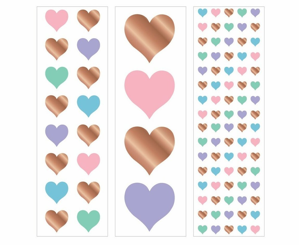 Mrs Grossman’s – ALL HEART – THREE CO-ORDINATING STICKERS CUT FROM GIFT BOX