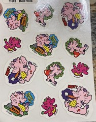 Vintage Trend Stinky Stickers sheet 12 Scratch & Sniff Red Hots Dragon T-142