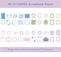 Aesthetic 120pcs Vintage Scrapbooking Paper – Ideal for Junk Journals & Planners