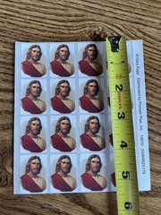 Vintage Jesus Sticker Sheet, 16 Stickers, Gary Kapp, USA, Christian
