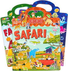3 Sets Dress-Up Reusable Sticker Book for Toddlers, 3D Sticker Books for Kids 3