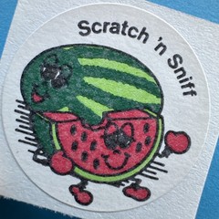 3M Murple Character Single Watermelon Matte vintage 80s scratch & sniff sticker