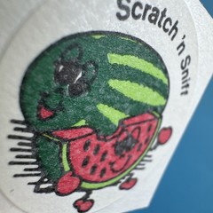 3M Murple Character Single Watermelon Matte vintage 80s scratch & sniff sticker