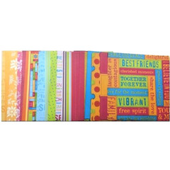 MARCELLA K & COMPANY 12×12 SCRAPBOOK PAPER PACK 54 SHEETS 18 PATTERNS FRIENDS