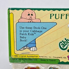VINTAGE 1983 CABBAGE PATCH KIDS PUFFY STICKERS NEW IN PACKAGE SEALED STICK-ONS
