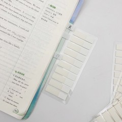 120Pcs White Clear PET Label Repositionable Writable Book Page Marker Bookmarks