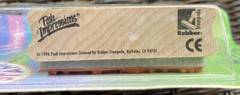 VINTAGE NOS RUBBER STAMPEDE NEW WOOD MOUNT RUBBER STAMP FRAMED CORNER